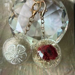 Hawaii Handcrafted Red Rose Keychain